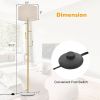 Freestanding Tall Pole Floor Lamp with Coat Rack